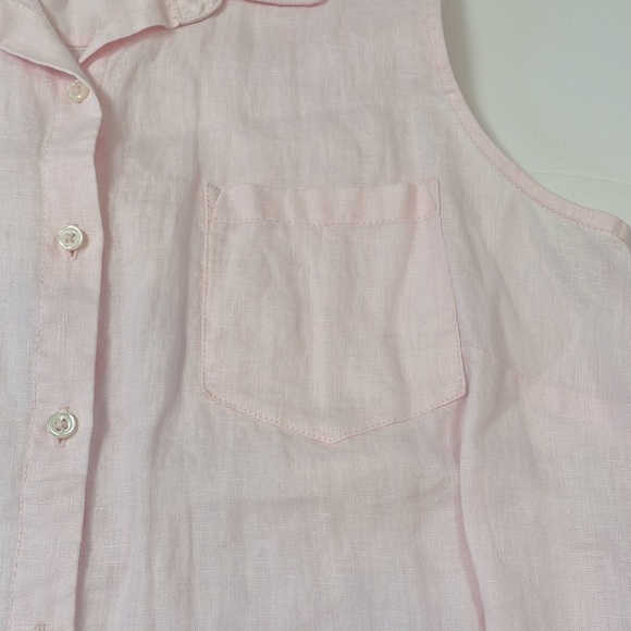 Sleeveless linen top - Picture 4 of 6